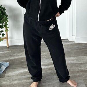 Unisex Roots Classic Sweatpants, Size Small, Black